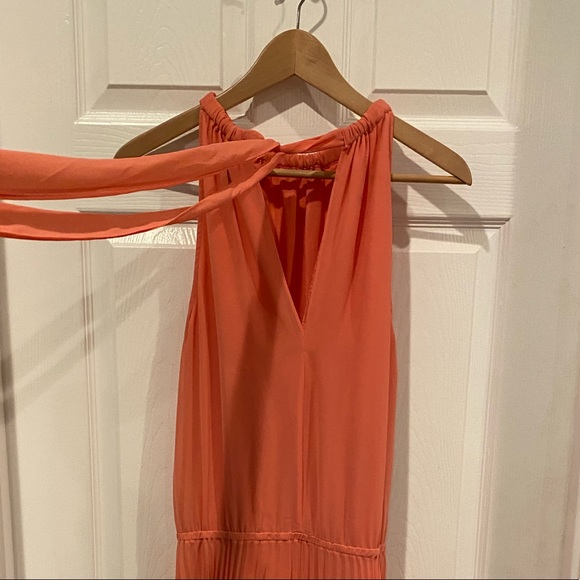 Guess by Marciano Coral Halter Dress with pleating Small - Picture 4 of 6